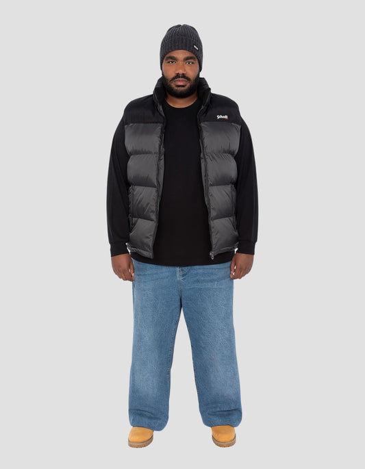 Unisex anthracite sleeveless down jacket, large size