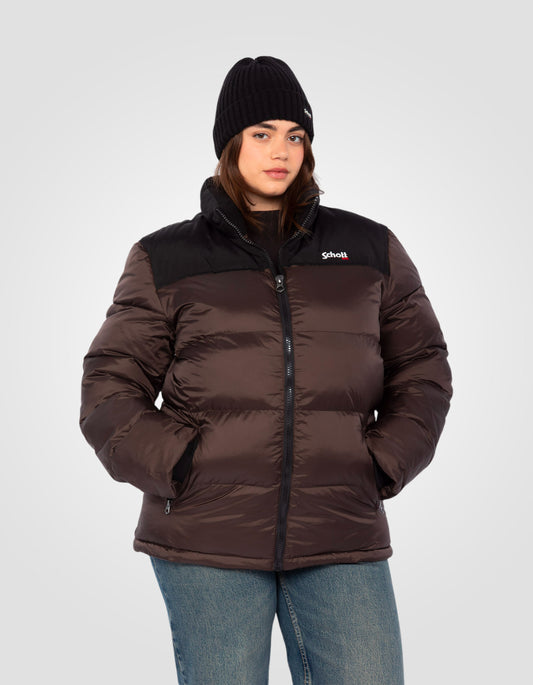 Chaqueta de color marrón oscuro unisex, gran tamaño