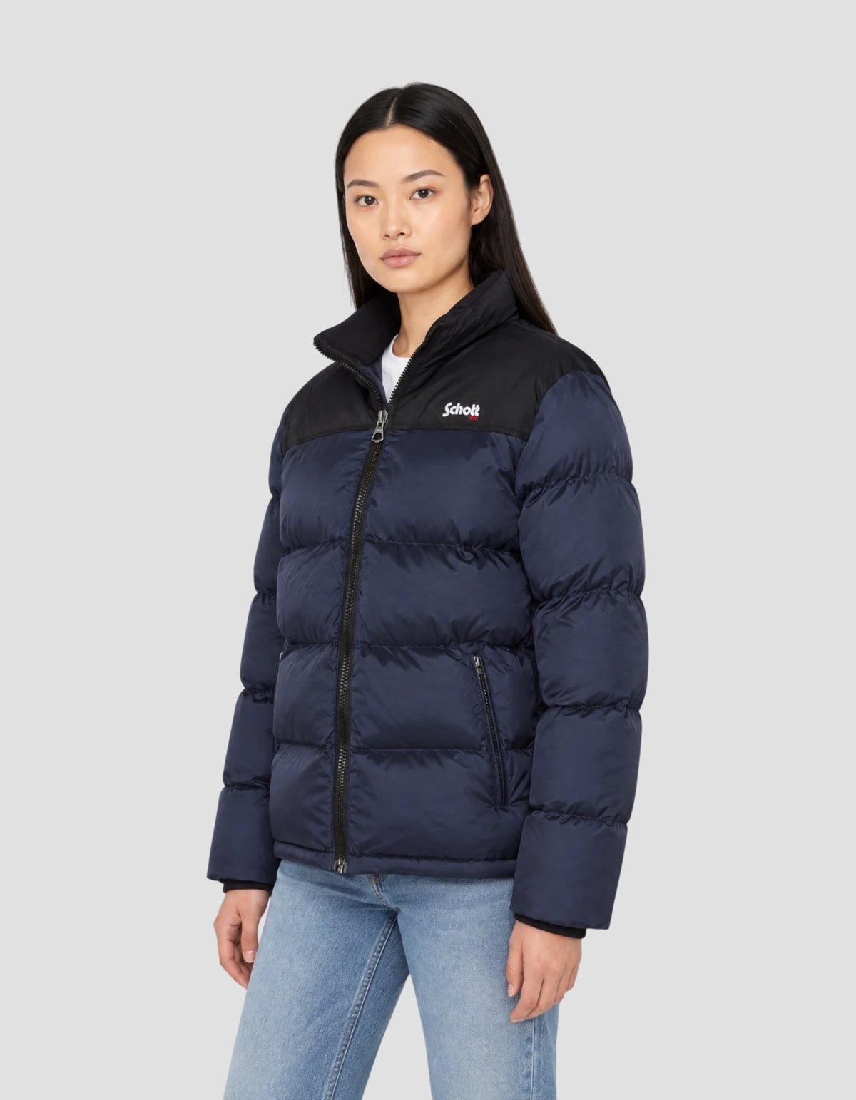 Unisex navy blue puffer jacket-3