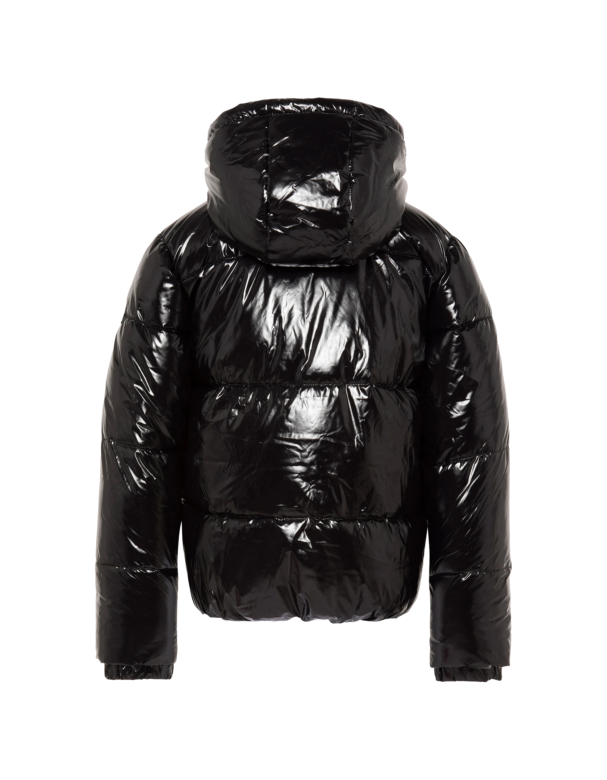 Plumífero urbano infantil con capucha negro-2