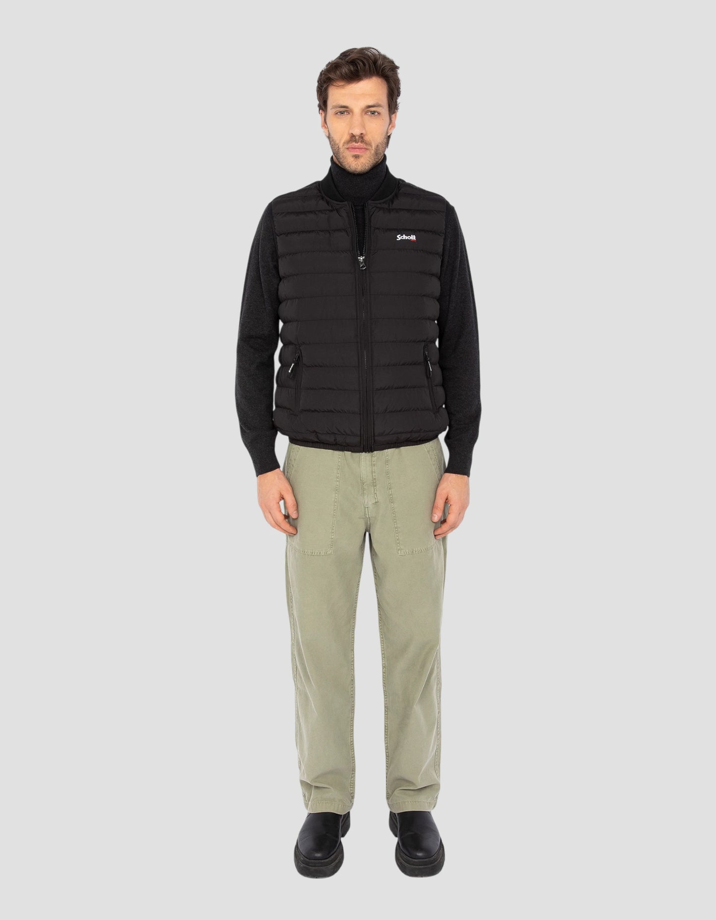 Giacca nera senza luce senza manica