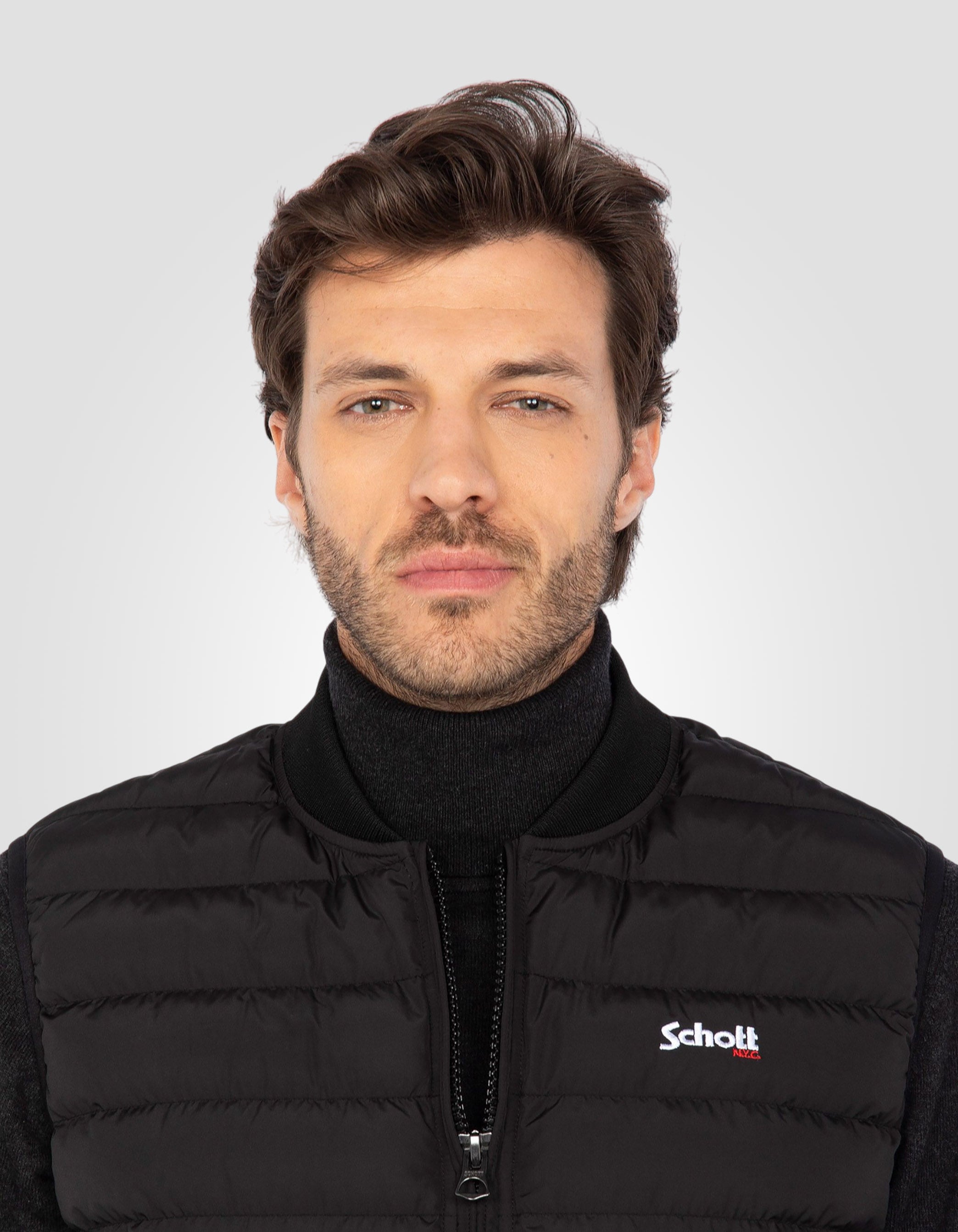 Giacca nera senza luce senza manica-5