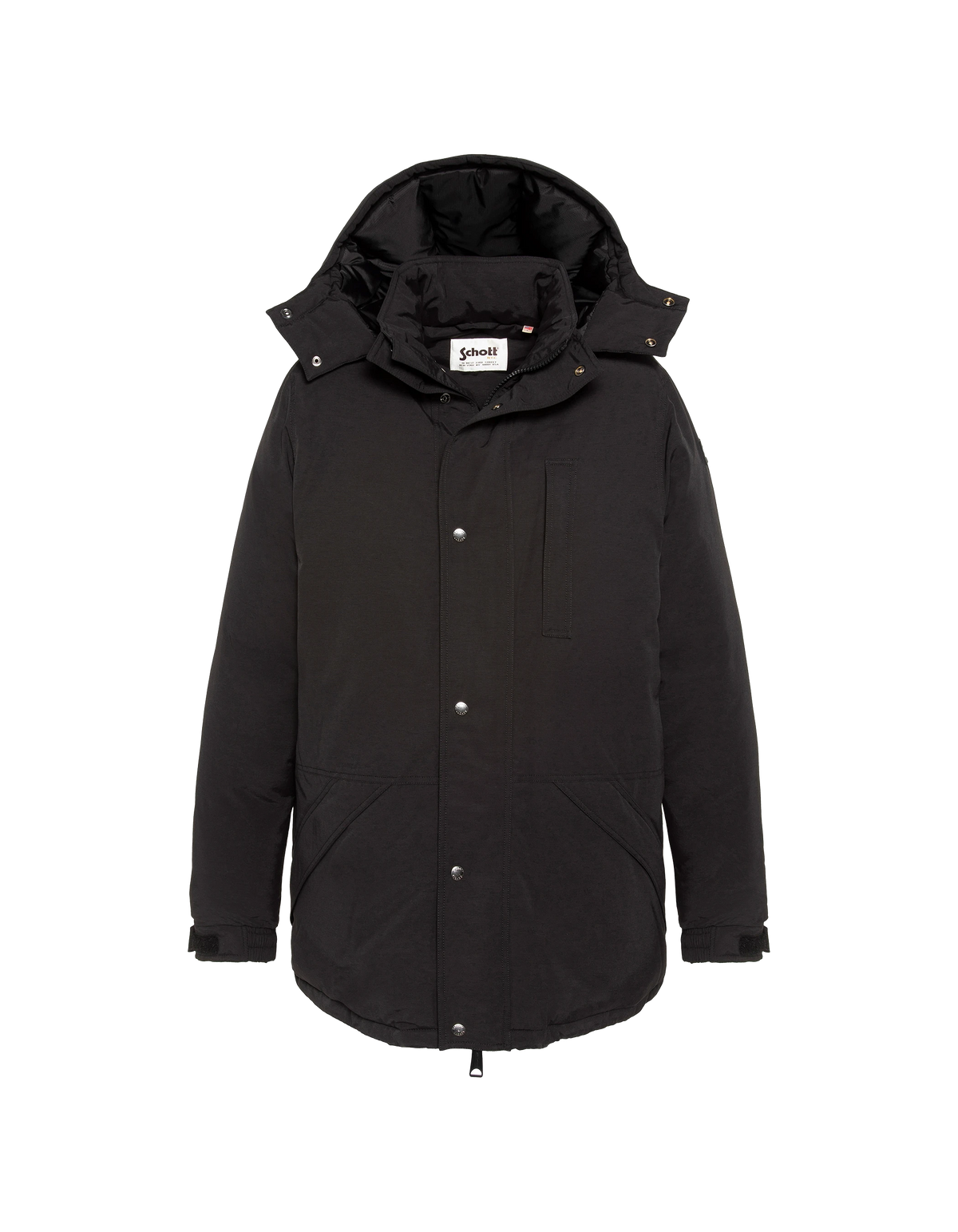 puffer jacket black hoodie-1