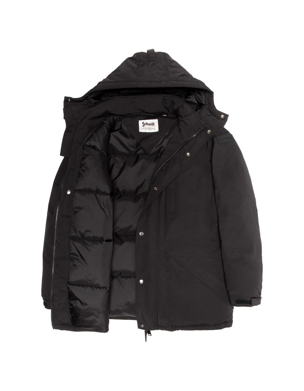 puffer jacket black hoodie