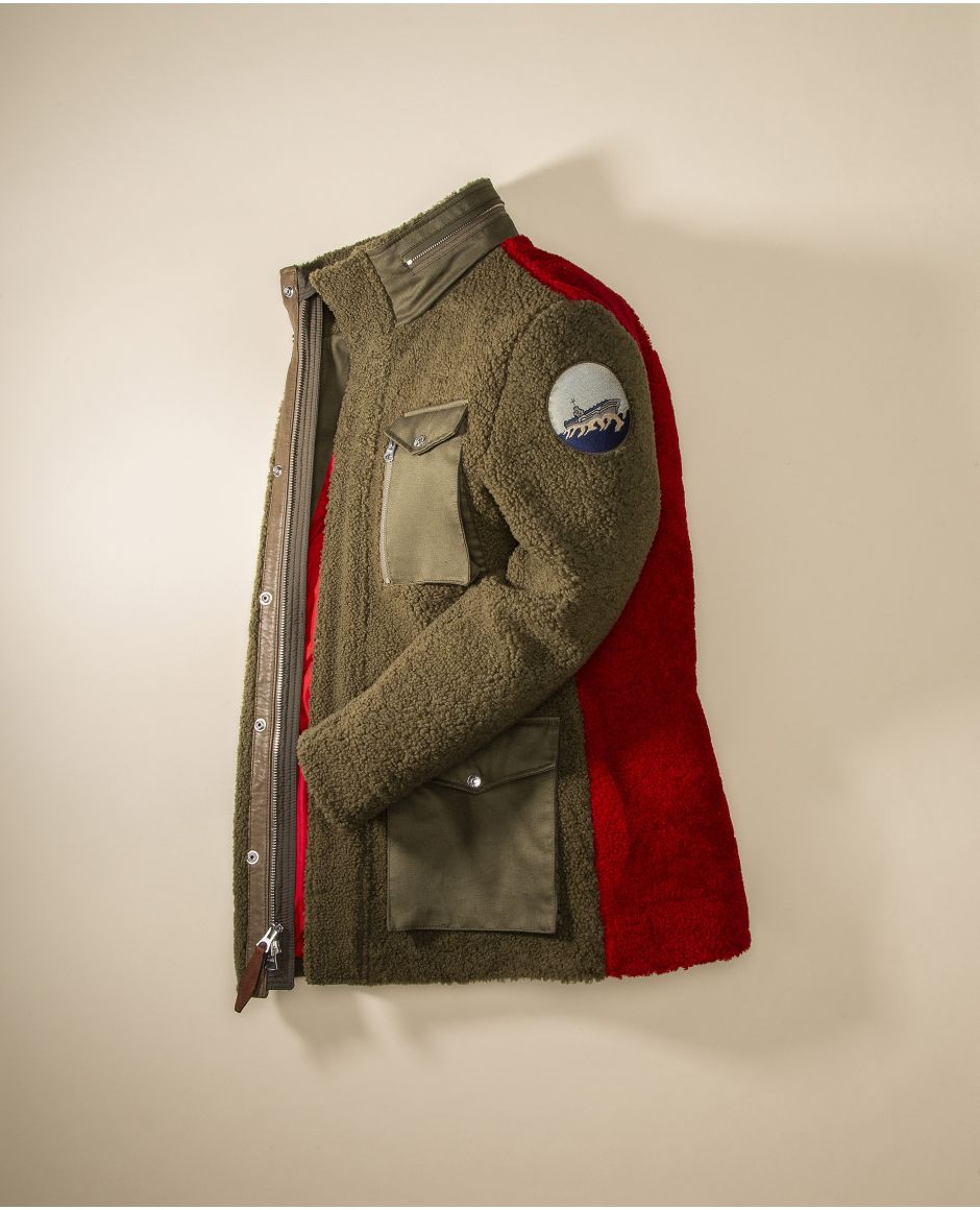 Sheepskin army jacket