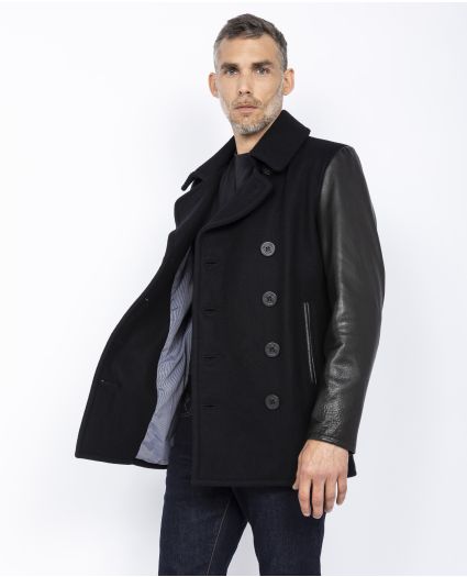 Iconic 2-material peacoat, Mythical USA