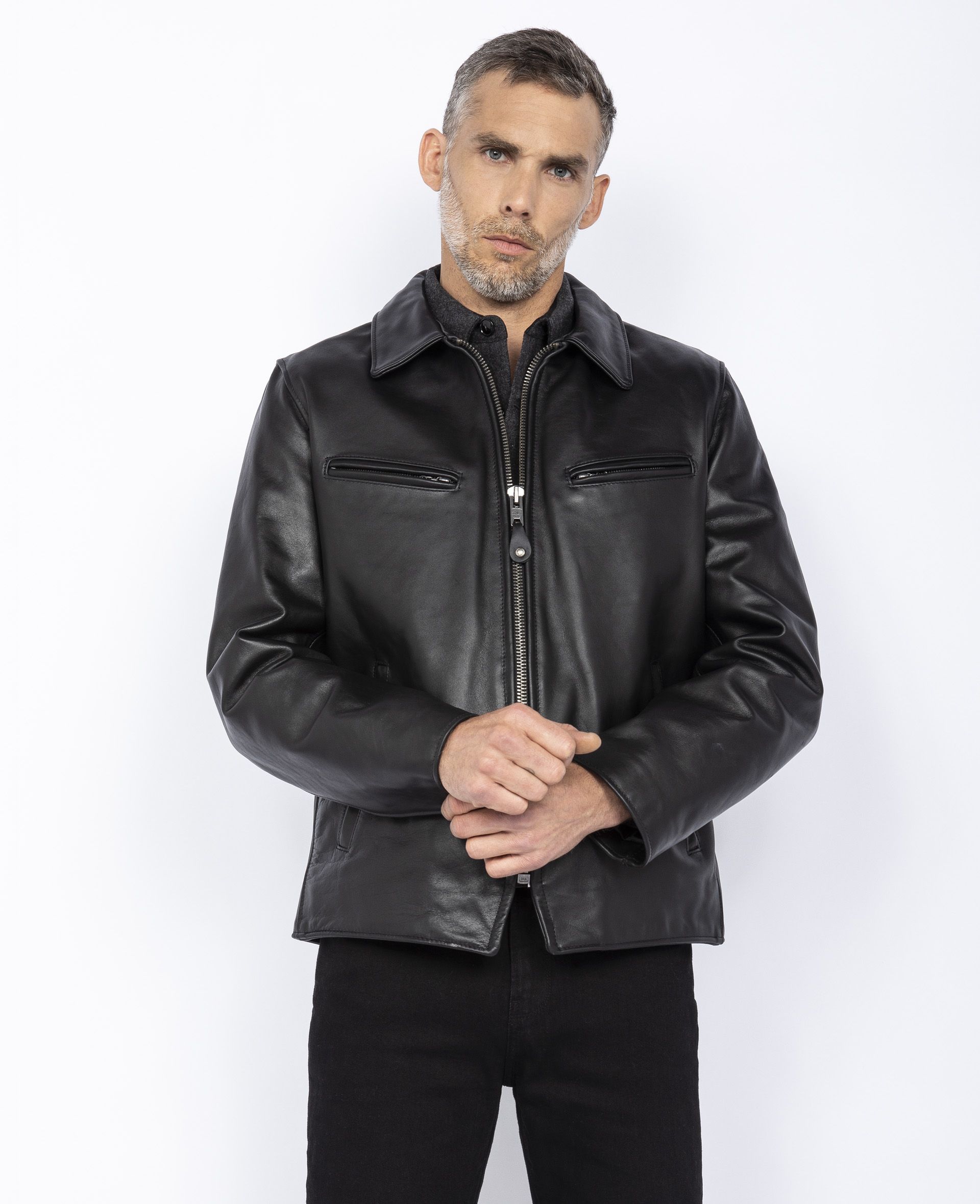 Buy Biker jacket mythical USA, cowhide leather man 100% cowhide leather